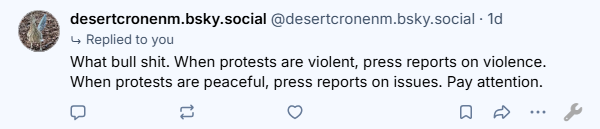What bull shit. When protests are violent, press reports on violence. When protests are peaceful, press reports on issues. Pay attention.